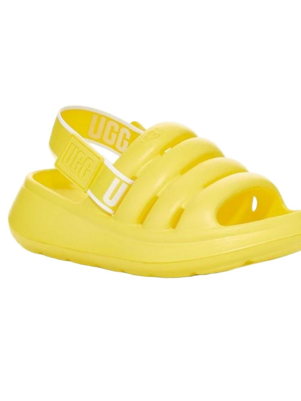 UGG Sunny Yellow Kids Sport Slide with Adjustable Heel Strap